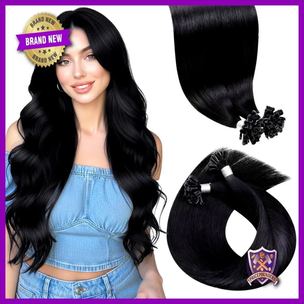 Real Human Hair K-Tip Extensions 18 Inch 50g Straight Invisible Blend
